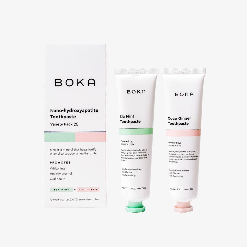 Travel Duo Toothpaste - Ela Mint + Coco Ginger - Image 1